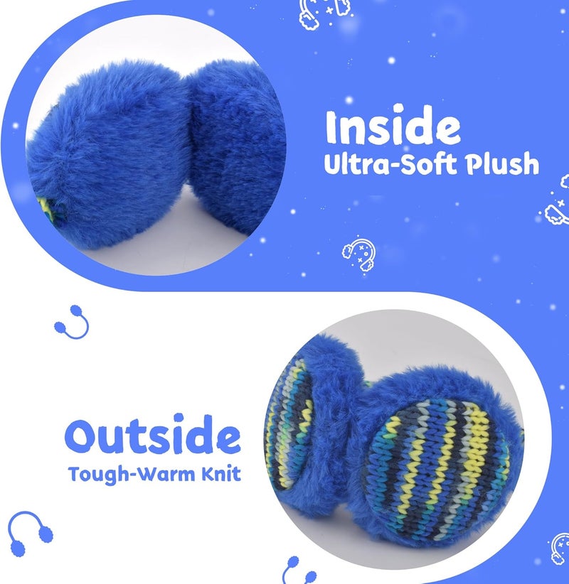 SEDUXI Kids Winter Ear Muffs with Gloves Set - Plush Knit Earmuffs & Mittens, Adjustable Soft Ear Warmers for Boys Girls 3-16 Years - Image 2